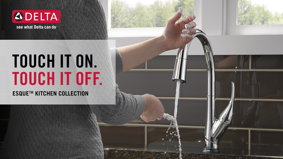 Delta Esque Single Handle Pull Down Sprayer Kitchen Faucet With Touch2o And Shieldspray Technology In Venetian Bronze
