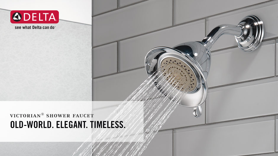 Image depicts an up-close shot of the shower head with water on Image depicts an up-close shot of the shower head with water on