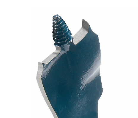 Close up image of Speedwave Paddle Design and Bosch Daredevil spade bit tip.