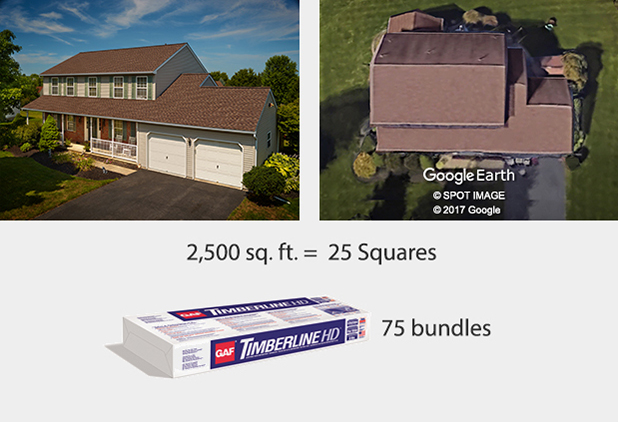 For a 2,500 sq. ft. home, buy 75 bundles.