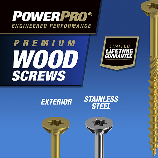 Power Pro 10 x 21/2 in. Star FlatHead Exterior Wood Screw (5 lb