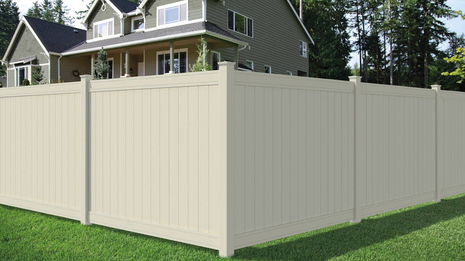 Veranda Pro Series 5 in. x 5 in. x 8 ft. Tan Composite Woodbridge Tan