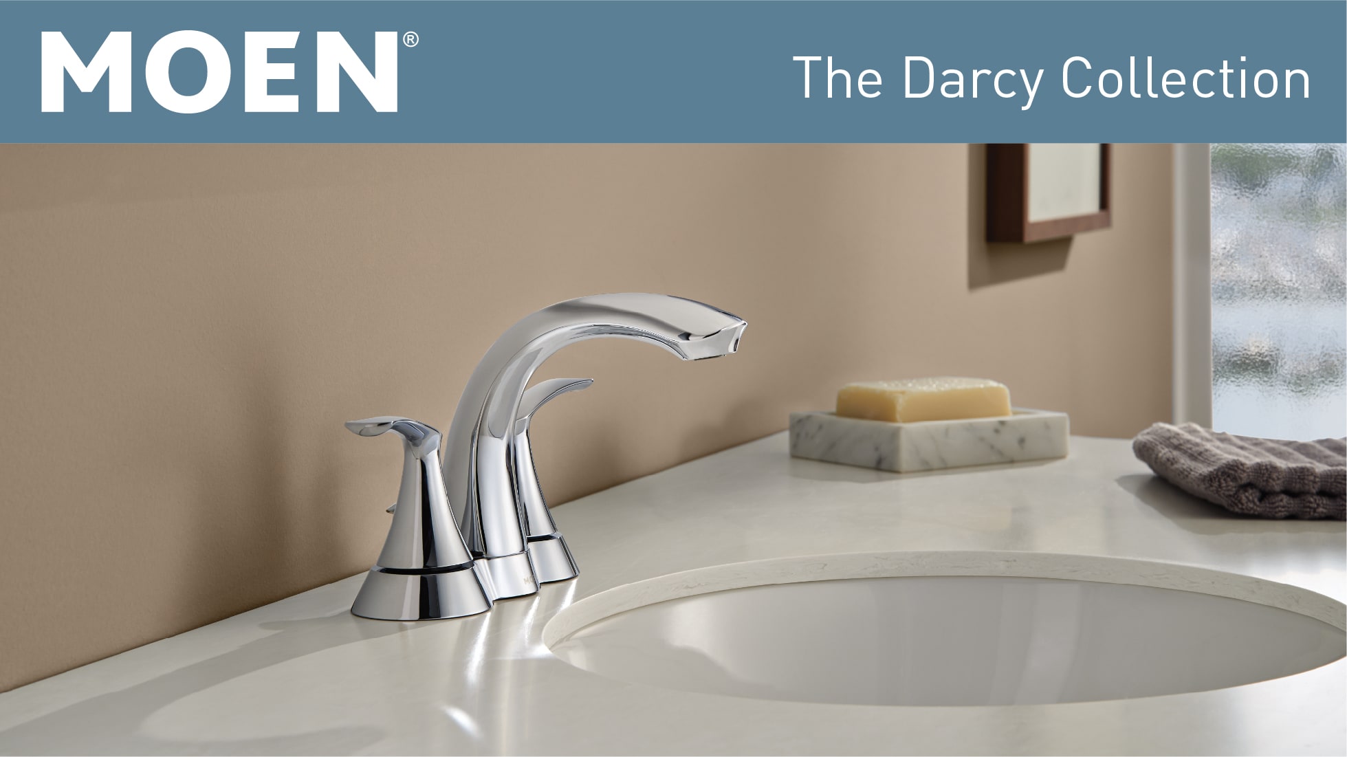 MOEN Darcy 4 in. Centerset 2Handle Bathroom Faucet in ChromeWS84550