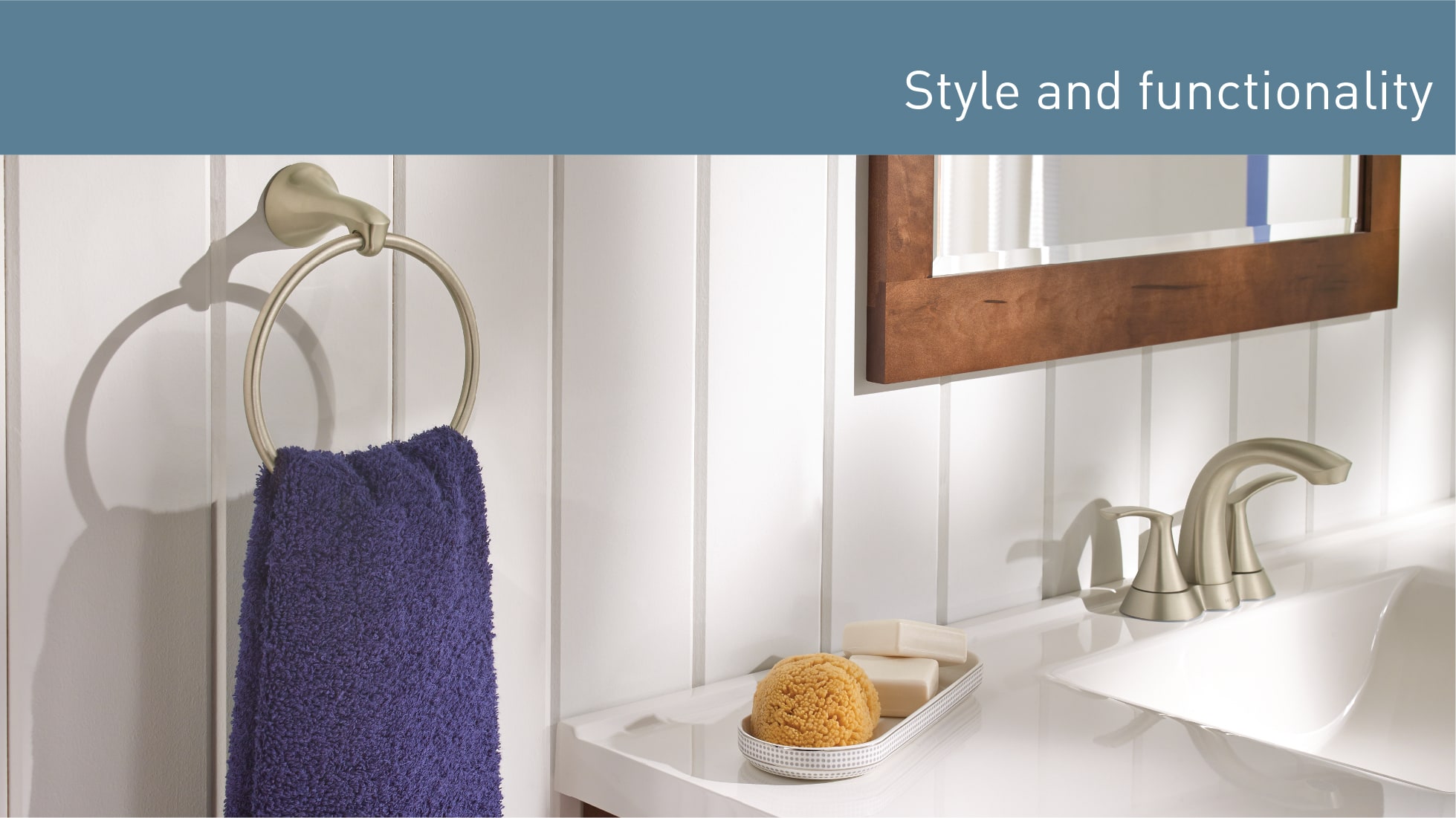 MOEN Darcy 4 in. Centerset 2Handle Bathroom Faucet in ChromeWS84550