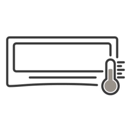 An icon of a drawer.A thermometer has been superimposed in the corner