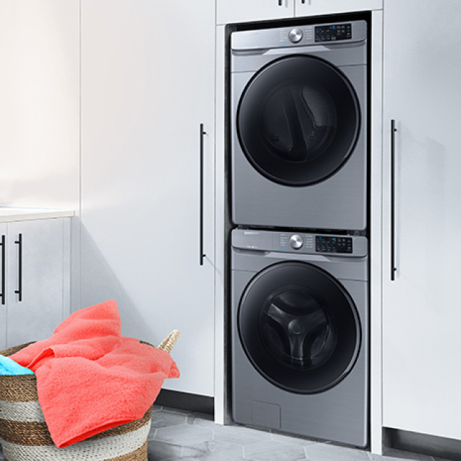 Samsung 4.5 cu. ft. High-Efficiency Champagne Front Load Washing ...