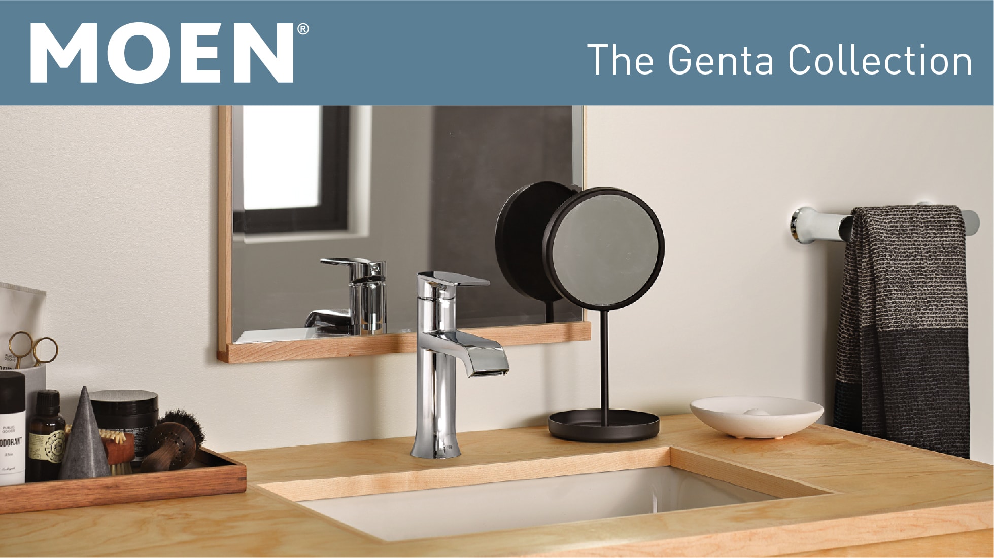 MOEN Genta Single Hole SingleHandle Bathroom Faucet in ChromeWS84760
