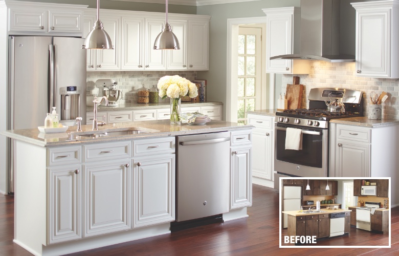 Simple Cost To Reface Kitchen Cabinets with Simple Decor