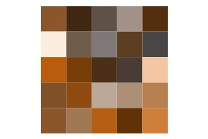 coffee color paint palette