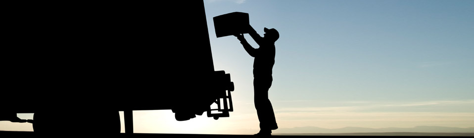 Man loading delivery truck
