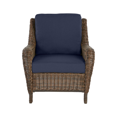 Cambridge Brown Stationary Wicker Outdoor Lounge Chair 