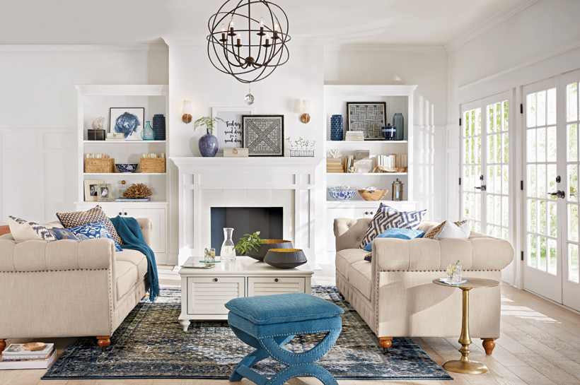 Coastal Retreat Living Room The Home Depot Room Style Ideas Coastal Retreat Living