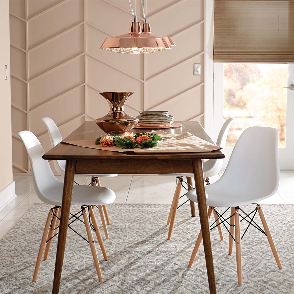 contemporary dining table with bench