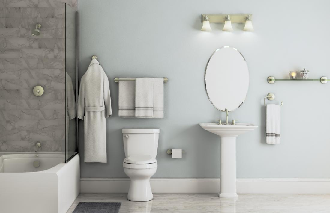 Stillness Collection In Vibrant Brushed Nickel Bath The Home Depot