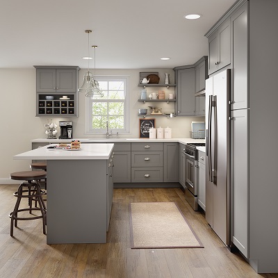 Cambridge Base Cabinets in Gray - Kitchen - The Home Depot