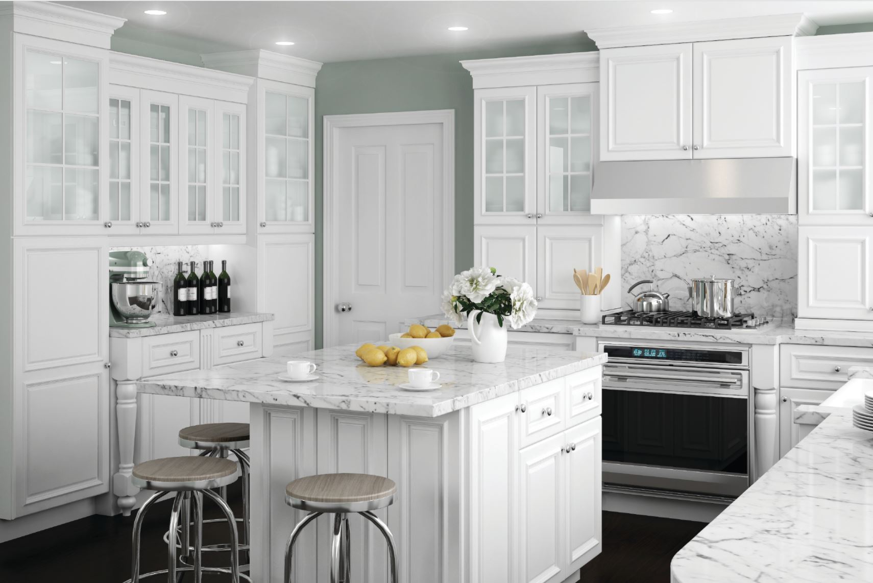 Coventry Oven Cabinets in Pacific White - Kitchen - The Home Depot