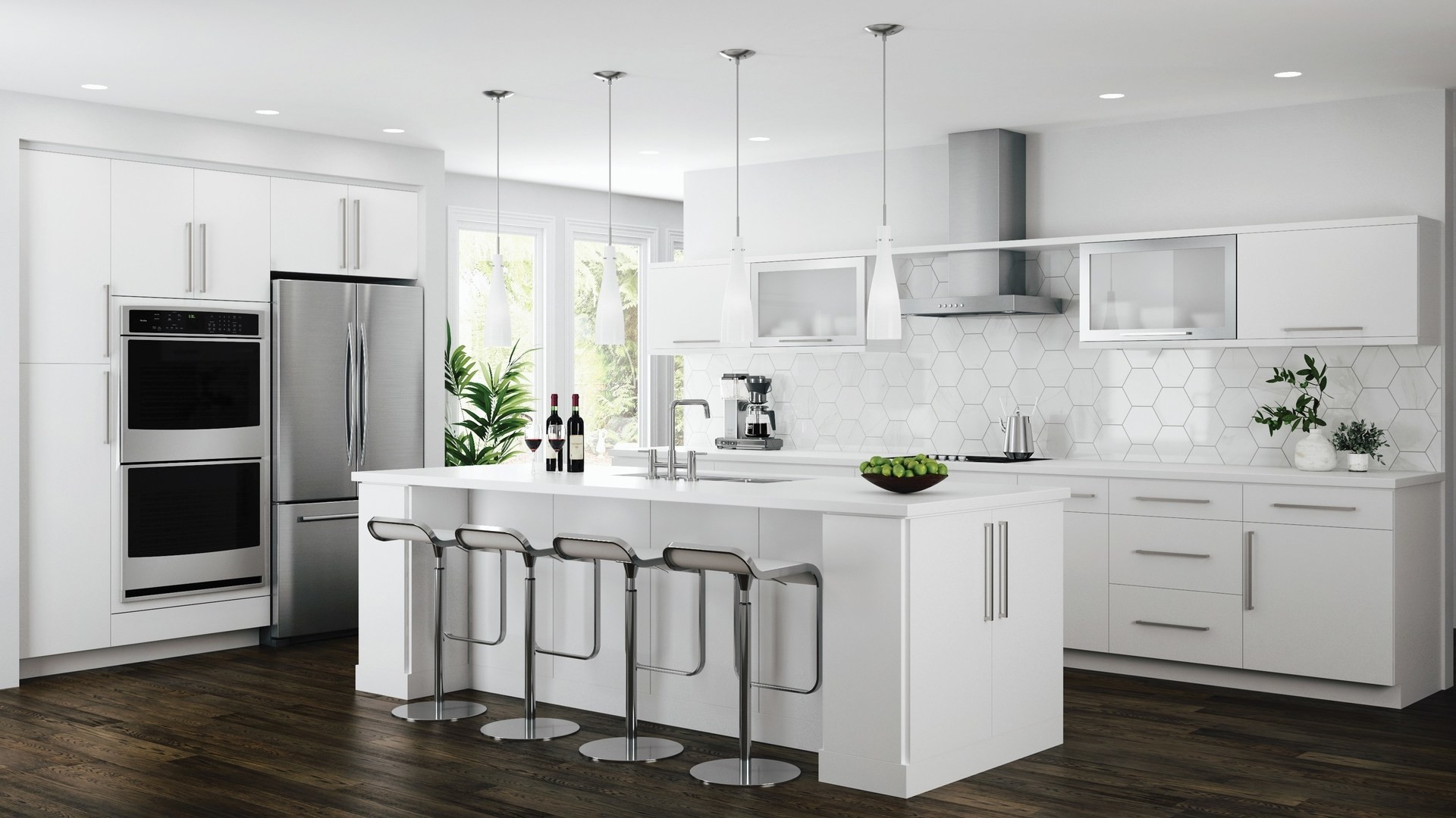 Edgeley Base Cabinets in White – Kitchen – The Home Depot