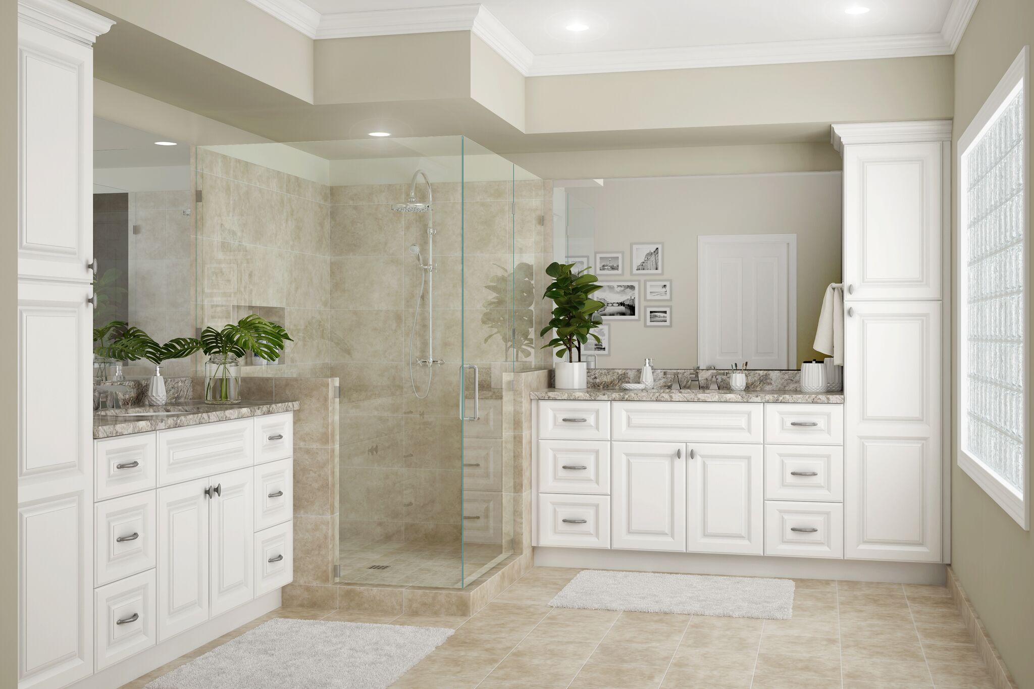 Hallmark Bath Cabinets In Arctic White Kitchen The Home Depot