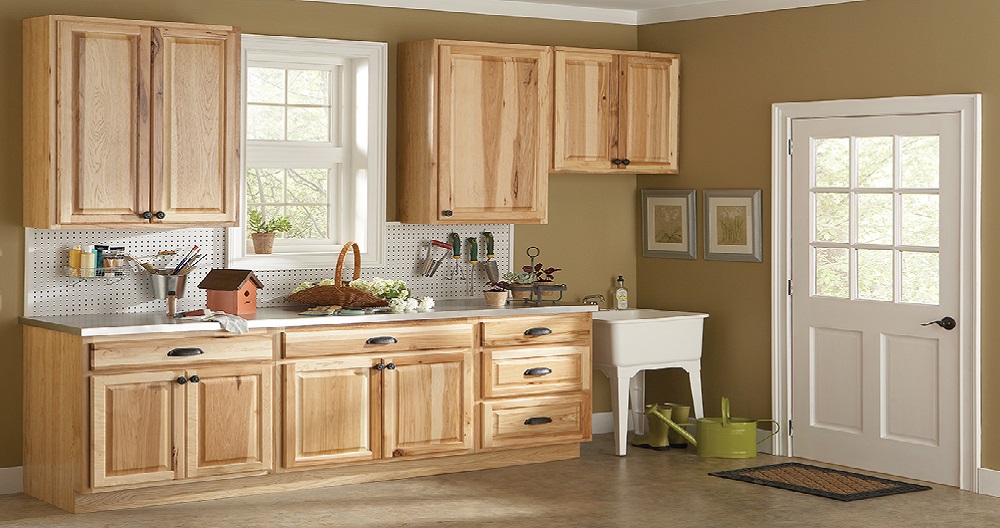 Hampton Bath in Natural Hickory Kitchen The Home Depot
