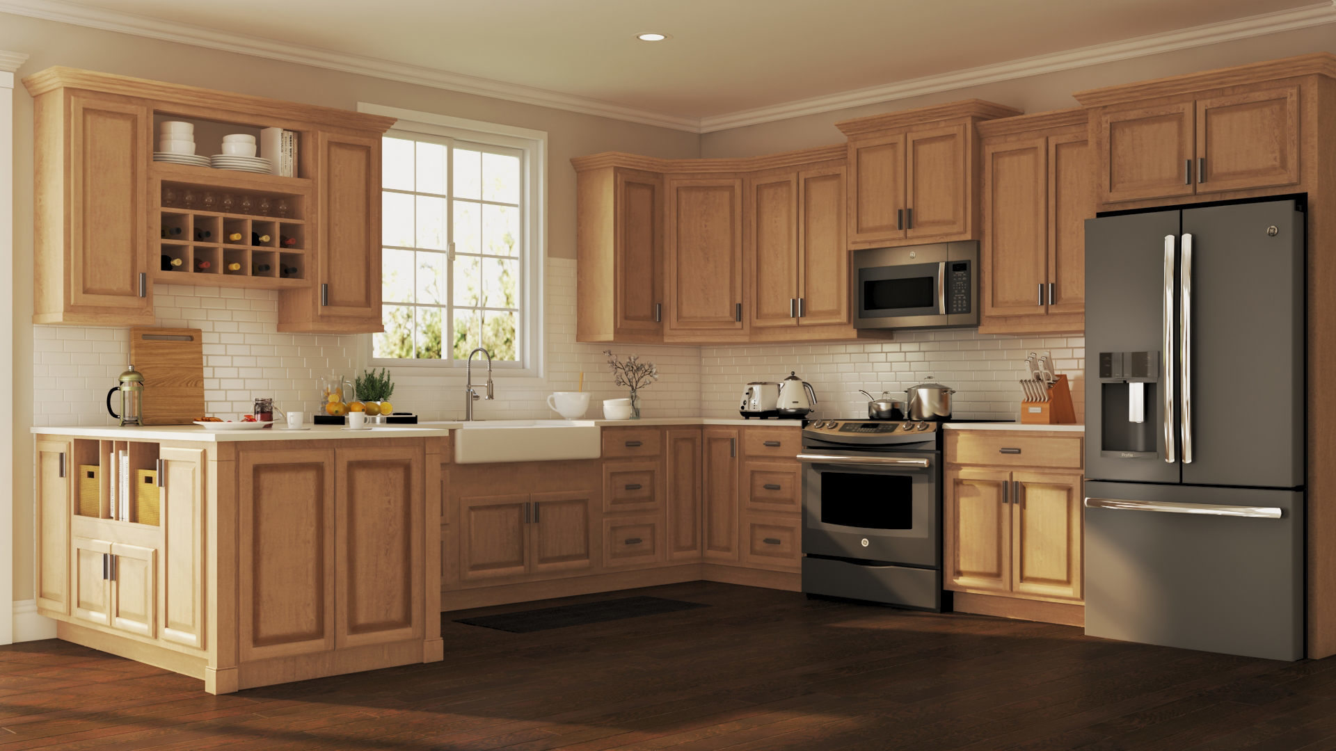 Hampton Medium Oak Coordinating Countertop Kits Kitchen The