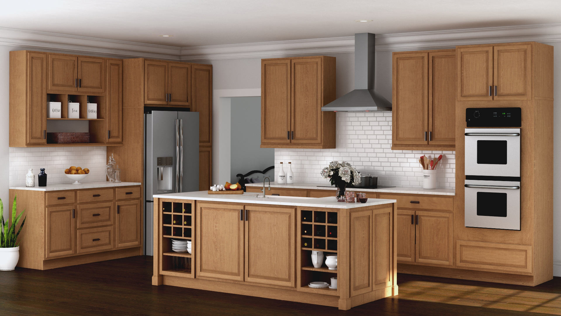 Hampton Medium Oak Coordinating Cabinet Hardware Kitchen The