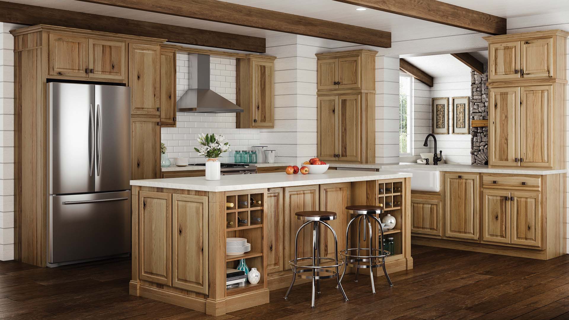 Hampton Bath Cabinets in Natural Hickory - Kitchen - The ...