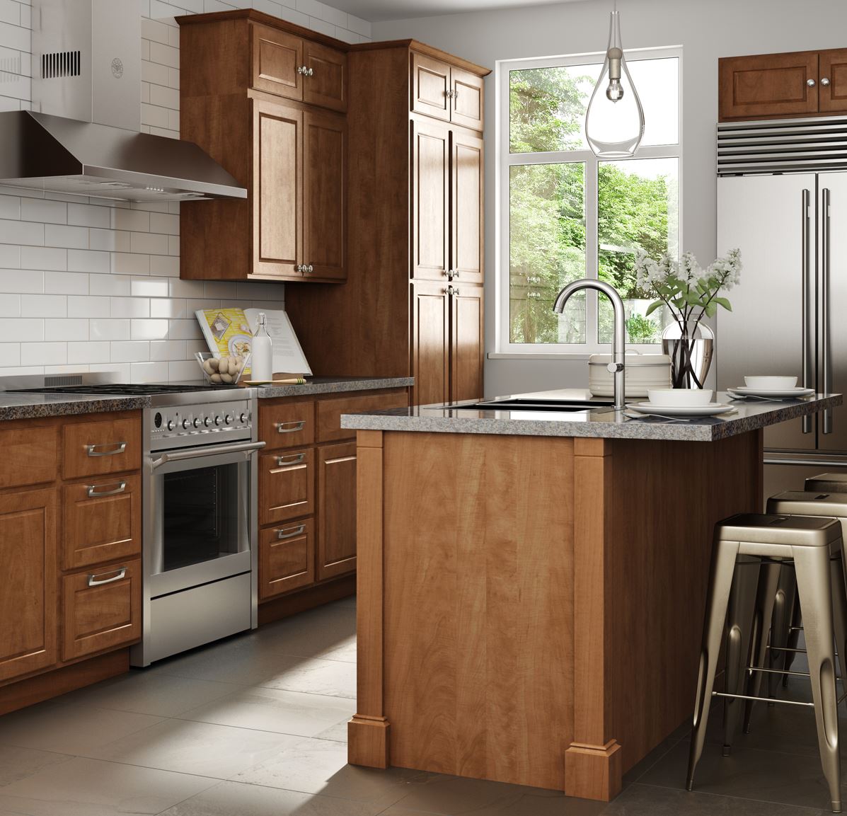 Madison Base Cabinets in Cognac – Kitchen – The Home Depot