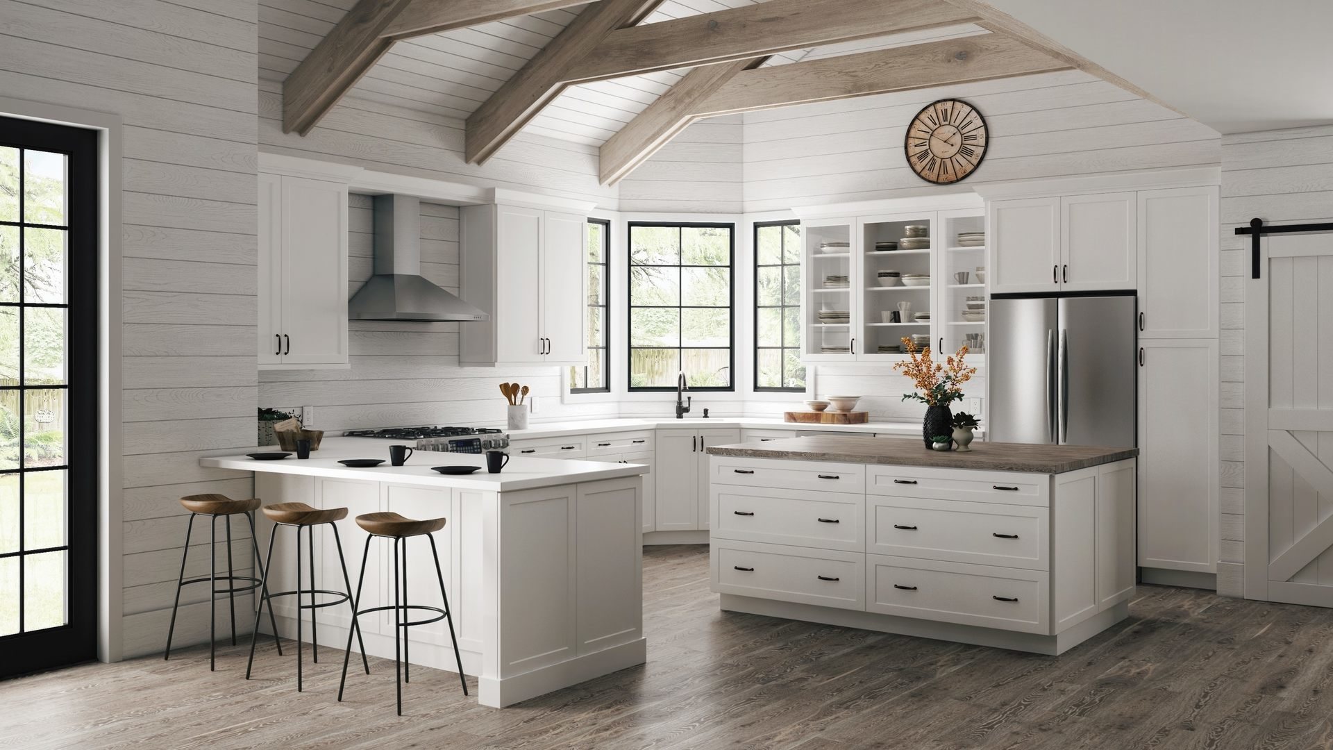 Melvern Pantry Cabinets In White Kitchen The Home Depot