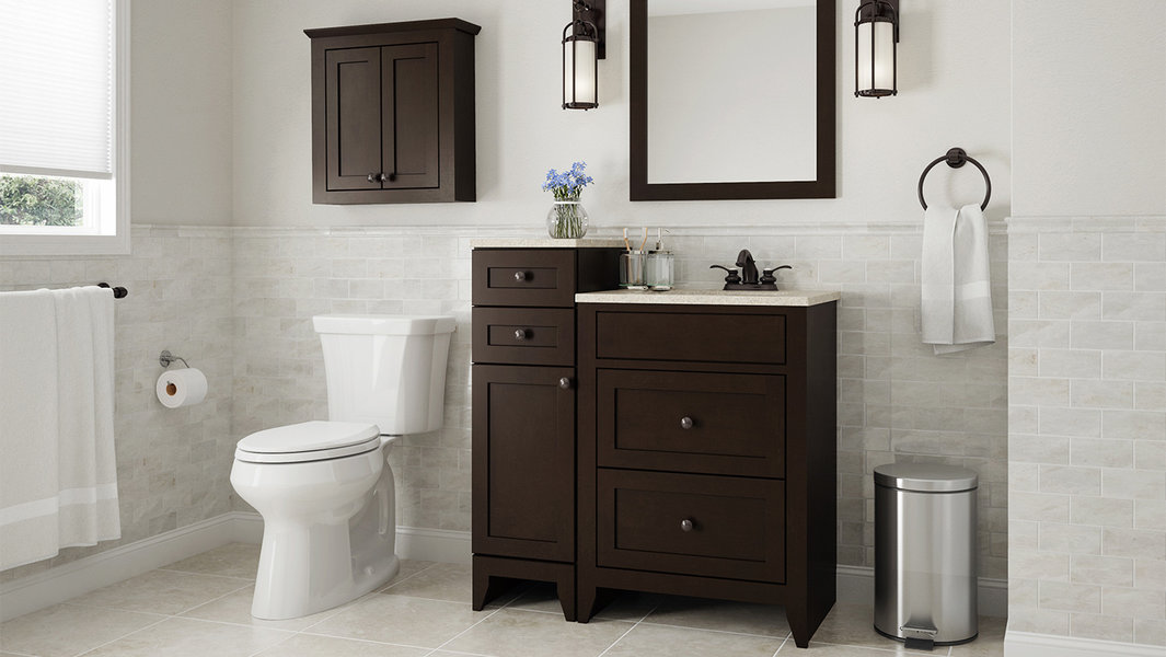 Modular Collection In Java Bath The, Vanity Cabinets Home Depot
