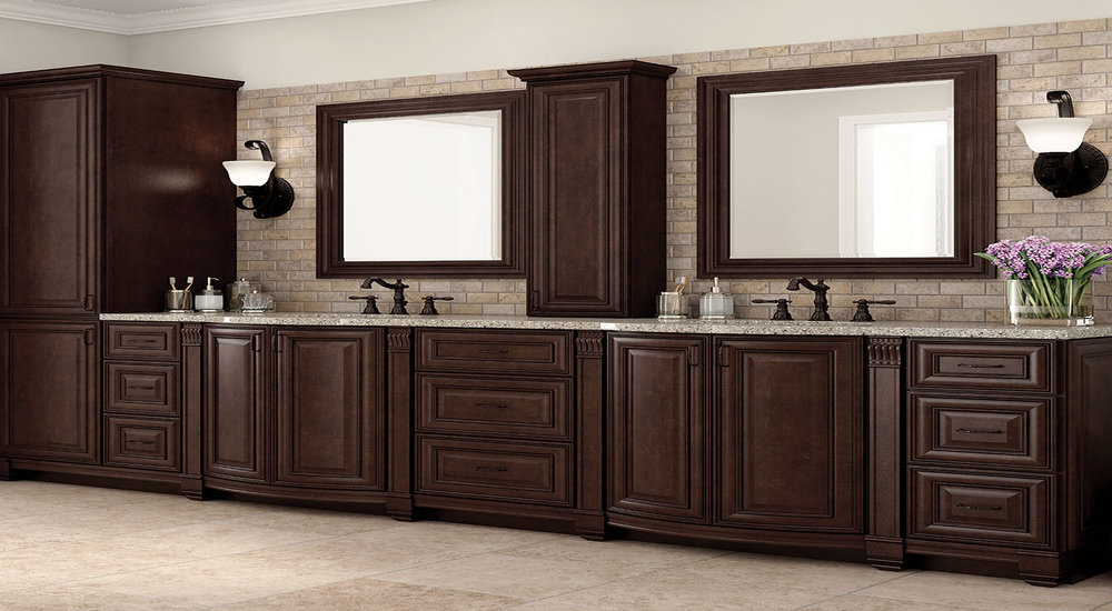 oxford bath vanity collection in toasted sienna – bath – the