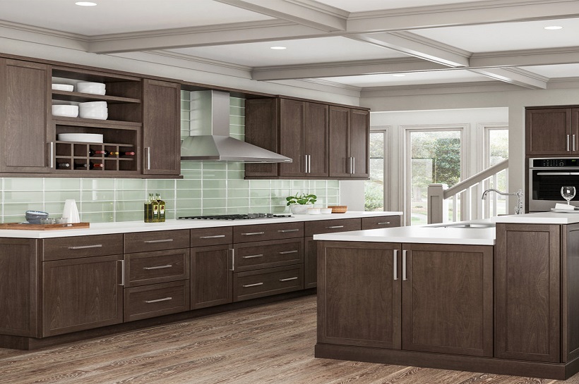 Shaker Base Cabinets in Brindle - Kitchen - The Home Depot