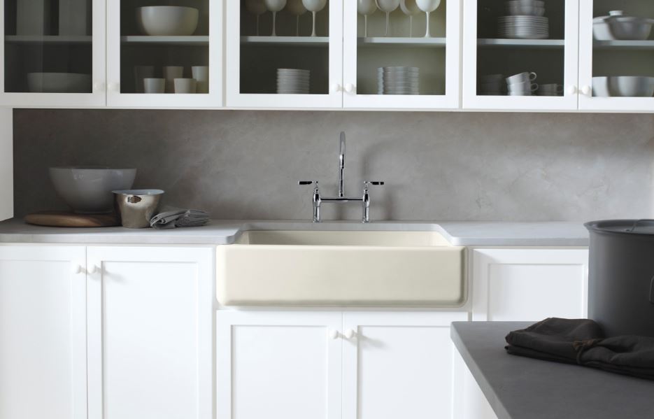 Whitehaven Cast Iron Kitchen Sinks in Biscuit Kitchen The Home Depot