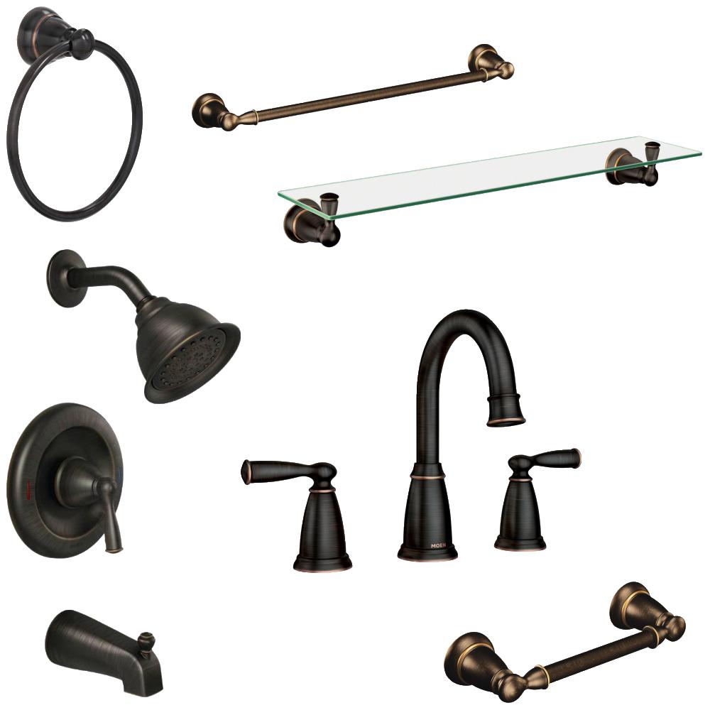 Banbury Bath Collection (Bronze) Bundle - The Home Depot